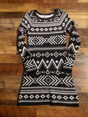 hollister knit skater dress Hollister Co. Ribbed Skater Mini Sweater Dress - Jumper dress - cordovan/dark red